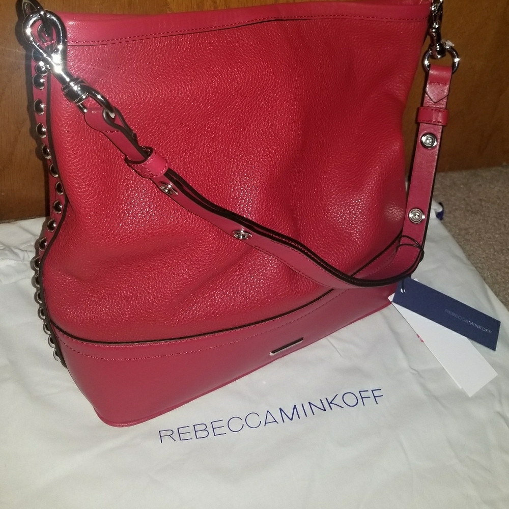 Rebecca Minkoff red genuine leather shoulder bag